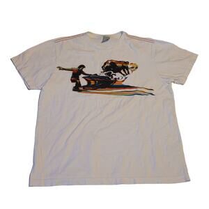 Old Navy Vintage Bull T-Shirt Large White